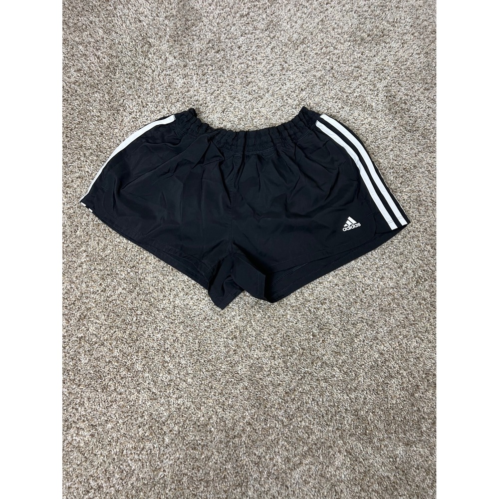 Adidas Aeroready Womens Black White 3 Stripe Running Athletic Shorts XL